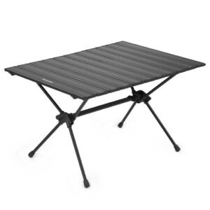 FT11 Table Naturehike CNH22JU037 berbahan aluminium alloy dapat menopang beban hingga 30kg. Meja ini portable karena selain dapat diatur panjang pendek kursi, bagian meja di desain dengan mode roll sehingga dapat dilipat dengan rapi dan ramping sehingga mudah untuk di simpan. Anda bisa mendapatkan meja portable ini di Erjee Camping Store, toko camping dan hiking di Bali.