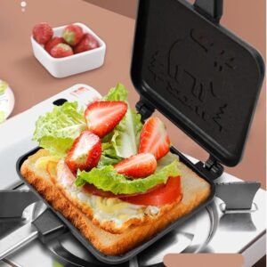 Non-stick toaster cow motif sandwich maker pan terbuat dari aluminium food grade yang anti lengket dan dilengkapi dengan dua pcs handle, selain itu sandwich pan ini juga bisa anda gunakan sebagai mini frying pasn. Anda bisa mendapatkan produk ini di Erjee Camping Store Bali. Toko alat camping Bali.