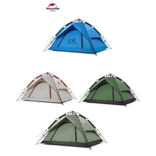 Automatic tent pop up NH21ZP008 tersedia di variasi untuk dua orang dan tiga orang dan ada di warna forest green. Tenda ini sudah dilengkapi dengan fitur windproof dan waterproof, dilengkapi dengan dua jendela dan dua pouch di tenda. Tas dari tenda ini juga dilengkapi dengan handle sehingga mudah untuk dibawa kemana-mana. Anda dapat mendapatkan tenda ini di Erjee Camping Store, bagi anda yang berdomisili di Bali ini merupakan toko yang menyediakan peralatan camping, hiking dan glamping terlengkap di Bali.