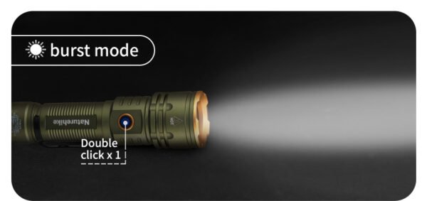 Outdoor glare flashlight Naturehike CNK2300011 terbuat dari bahan aluminium alloy, iron, dan magnet. Terdapat tiga mode lampu, tahan pemakaian dari empat hingga sepuluh jam. Anda bisa mendapatkan produk ini di Erjee Camping Store, toko alat camping terlengkap di Bali.