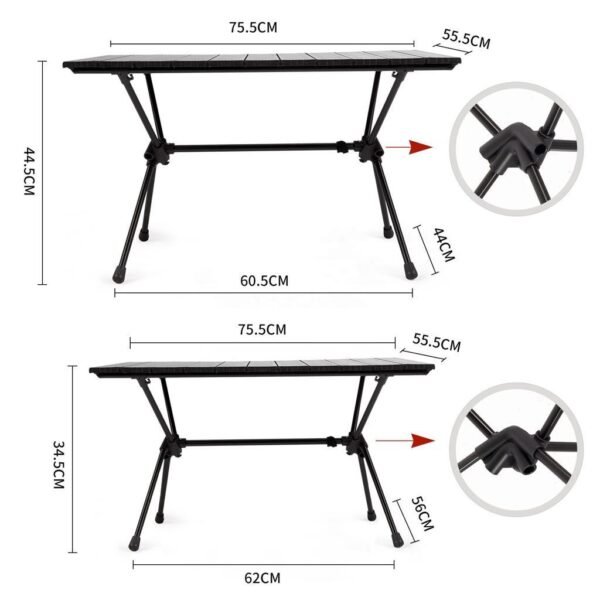 FT11 Table Naturehike CNH22JU037 berbahan aluminium alloy dapat menopang beban hingga 30kg. Meja ini portable karena selain dapat diatur panjang pendek kursi, bagian meja di desain dengan mode roll sehingga dapat dilipat dengan rapi dan ramping sehingga mudah untuk di simpan. Anda bisa mendapatkan meja portable ini di Erjee Camping Store, toko camping dan hiking di Bali.