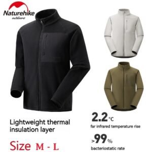 Fleece Jacket Naturehike CYY2341AD010 terbuat dari bahan polyester sehingga lembut dan nyaman di kulit, dapat digunakan untuk di temperature 2 derajat celcius. Anda bisa mendapatkan produk ini di Erjee Camping Store. Toko yang menyediakan kebutuhan camping, hiking dan outdoor terlengkap di Bali.