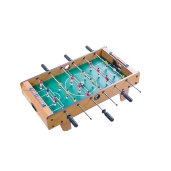 Tabletop soccer game included with one football table, 6 pcs handles with 18 players and 2 pcs balls. You can get this product in Erjee Camping Store, camping gear in Bali.