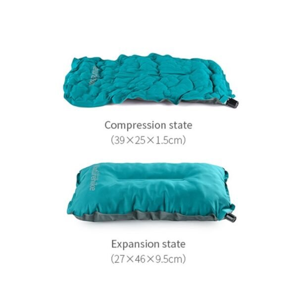 Automatic inflate pillow Naturehike NH17A001-L, bantak otomatis terisi oleh angin, nyaman dan lembut di kulit, ketinggian bantal dapat diatur, ringan dan mudah dibawa. Anda bisa mendapatkan produk ini di Erjee Camping Store Bali.