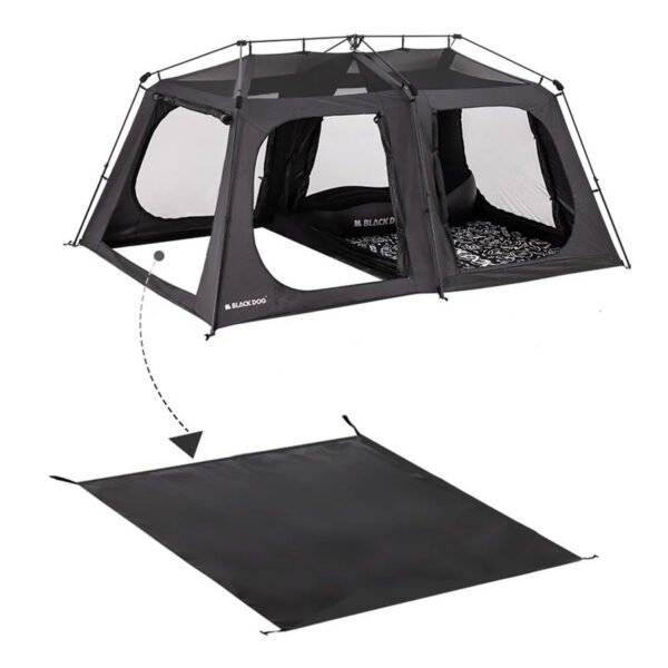 Automatic Blackdog Tent 2.0 Naturehike ini telah dilengkapi dengan UPF50+ yang memiliki dua ruang dan empat pintu ini memiliki sirkulasi udara yang bagus, selain itu tenda ini memiliki kapasitas untuk empat hingga delapan orang. Anda dapat membeli produk ini di Erjee Camping Store.