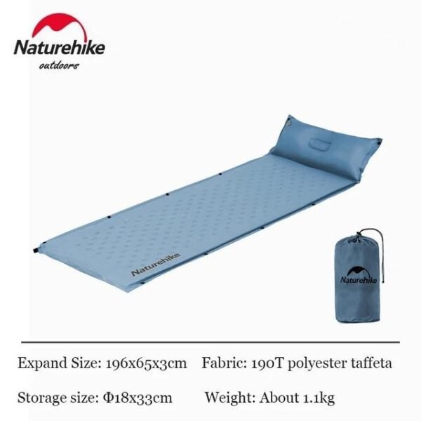 Matras D01 Single terbuat dari PVC polyester dan isian sponge sudah menggunakan teknologi self inflating memudahkan anda dalam penggunaan matras. Matras ini juga sudah dilengkapi dengan bantal yang nyaman digunakan saat tidur, selain itu juga ringan dan mudah dibawa kemana-mana. Anda bisa mendapatkan matras Naturehike ini di Erjee Camping Store, toko alat camping dan hiking terlengkap di Bali.