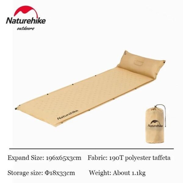 Matras D01 Single terbuat dari PVC polyester dan isian sponge sudah menggunakan teknologi self inflating memudahkan anda dalam penggunaan matras. Matras ini juga sudah dilengkapi dengan bantal yang nyaman digunakan saat tidur, selain itu juga ringan dan mudah dibawa kemana-mana. Anda bisa mendapatkan matras Naturehike ini di Erjee Camping Store, toko alat camping dan hiking terlengkap di Bali.