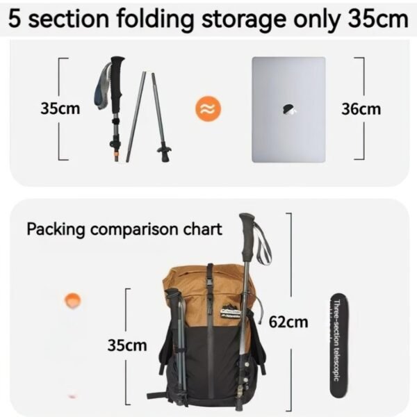 Trekking pole 5 section Naturehike CNK2450DS013 terbuat dari bahan aluminium alloy yang kuat, dilengkapi dengan strap dan hands free. Anda bisa mendapatkan treking pole ini di Erjee Camping Store, camping gear in Bali.