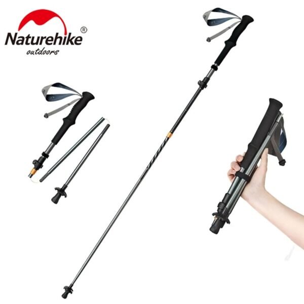 Trekking pole 5 section Naturehike CNK2450DS013 terbuat dari bahan aluminium alloy yang kuat, dilengkapi dengan strap dan hands free. Anda bisa mendapatkan treking pole ini di Erjee Camping Store, camping gear in Bali.