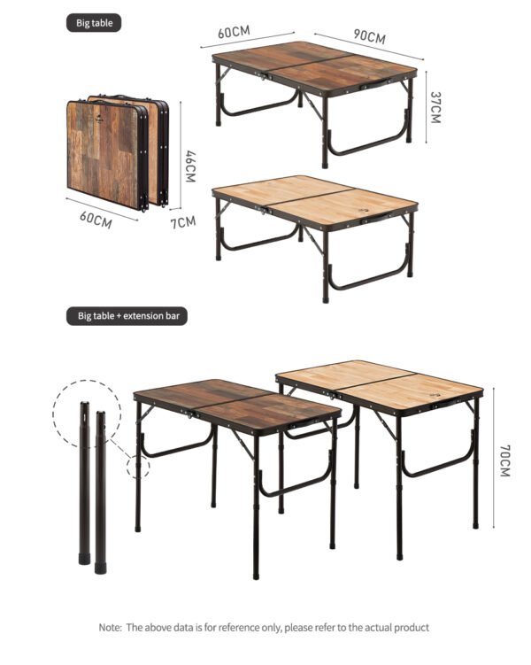 MDF outdoor folding table Naturehike NH20JJ028 sudah dilengkapi dengan tas penyimpanan sehingga mudah untuk dibawa kemana-mana dan saat di simpan tidak memakan banyak tempat. Kursi lipat ini bisa diatur untuk panjang pendek kaki meja. Anda bisa mendapatkan kursi ini di Erjee Camping Store, toko alat camping dan hiking terlengkap di Bali.