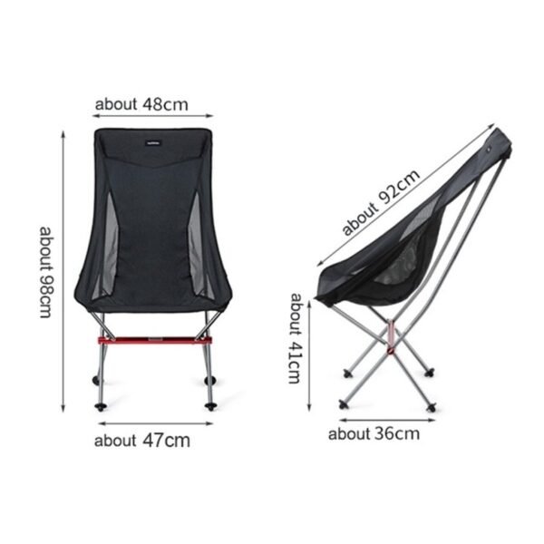 YL06 folding moon chair Naturehike NH18Y060-Z telah dilengkapi dengan storage bag yang memudahkan anda untuk membawa kursi lipat YL06 ini. Kursi berbahan aluminium alloy sehingga kuat, ringan dan tahan lama. Kursi di desain dengan mengikuti bentuk tubuh yang bas, sehingga anda merasa nyaman saat menggunakannya. Terdapat kantong di sebelah kiri kursi yang bisa digunakan untuk tempat botol minum, handphone maupun barang lainnya. Bagi anda yang berdomisili Bali, bisa mendapatkan kursi lipat ini di Erjee Camping Store.