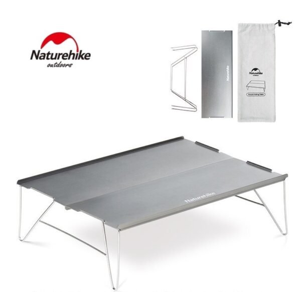 Aluminium Folding Table Naturehike NH17Z001 rekomendasi bagi pada pendaki solo yang ingin meja ringan. Meja lipat ini mudah di lepas pasang dan mempunyai ukuran yang compact, selain itu meja lipat ini juga mudah untuk dibersihkan. Anda bisa mendapatkan meja ini di Erjee Camping Store, camping gear in Bali.