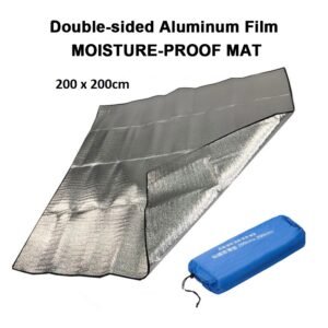 Groundsheet 200x200 made of foil, waterproof dan dapat digunakan sebagai alas piknik serta mudah untuk dibersihkan. Anda bisa mendapatkan alas piknik foil ini di Erjee Camping Store Bali.