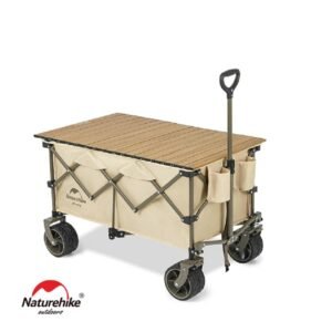 TC02 Folding trolley Naturehike tersedia di dua varian yaitu troli saja dan troli dengan papan troli. Troli lipat ini sangat bermanfaat bagi anda yang berjualan di ruang terbuka atau anda yang mempunyai hobi piknik atau camping. Troli ini dapat menopang berat 80-120kg, dengan roda yang dapat diputar 360 derajat. Anda bisa mendapatkan produk Naturehike berkualitas ini di Erjee Camping Store, toko alat camping di Bali.