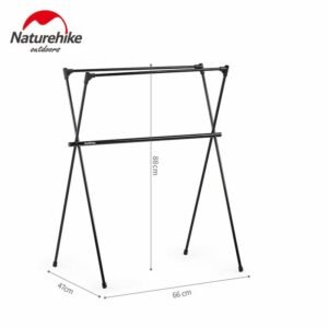 Hanging rack Q-98 Naturehike NH20PJ102 dapat menapong beban tiga hingga lima kilogram. Terbuat dari bahan aluminium alloy sehingga kuat, tahan lama, ringan dan anti karat. Anda bisa mendapatkan produk ini di Erjee Camping Store Bali.