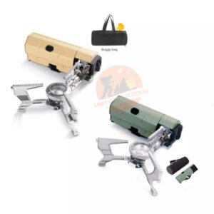 Portable casette stove terbuat dari bahan stainless stell dan aluminium. Tersedia di warna pastel hijau dan khaki. Kompor ini cocok digunakan untuk camping maupun piknik karena portable dan minimalist dan dapat dilipat. Anda bisa mendapatkan produk ini di Erjee Camping Store, Camping gear Bali.