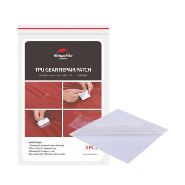 Repair kit Q-9B transparent Naturehike NH19PJ086 , TPU multifungsi, repair yang lebar, anti air, wear resistant dan tear resistant. Anda bisa mendapatkan repair kit di Erjee Camping Store Bali, camping gear Bali.