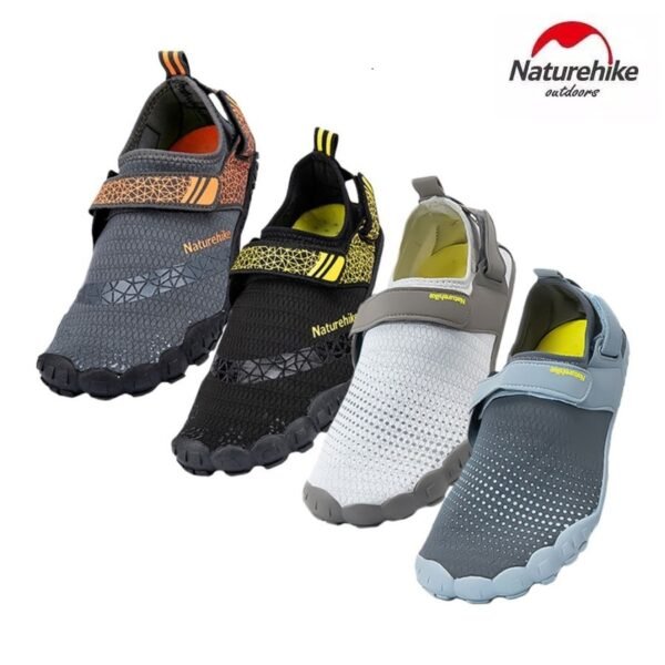 Silicone Anti-Slip Wading Shoes Size 39-47 Naturehike NH20FS022 dibuat dengan bahan yang premium, anti slip, lembut, ringan dan nyaman saat digunakan. Wading shoes dapat digunakan untuk snorkeling, swimming, surfing dan kegiatan air lainnya. Tersedia di berbagai warna dan ukuran. Anda bisa mendapatkan wading shoes di Erjee Camping Store Bali.