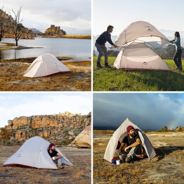 Single tent Naturehike NH18T010 ini tersedia di warna forest green, light grey, and navy. Tenda sudah dilengkapi dengan fitur anti-wind dan waterproof, selain itu tenda ini ringan, kuat dan tidak mudah sobek. Anda bisa mendapatkan tenda ini di Erjee Camping Store, toko perlengkapan camping dan hiking di Bali.