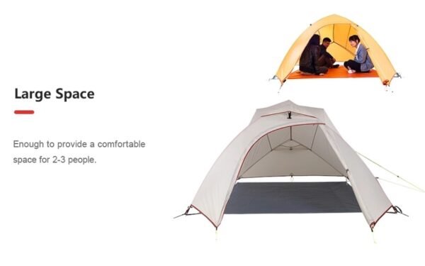 Cloud Up tent 210T Upgrade Version untuk kapasitas dua orang, tersedia di warna Grey. Tenda ini memiliki fitur anti-wind dan waterproof, selain itu ini merupakan rekomendasi tenda camping untuk anda, karena terbuat dari bahan yang ringan, kuat, dan tidak mudah sobek. Anda dapat membeli tenda ini di Erjee Camping Store merupakan toko alat camping di Bali yang terlengkap.