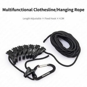 Multipurpose hanging rope Naturehike NH19PJ040 terbuat dari polyester, nylon dan aluminium alloy. Tali serbaguna cocok digunakan saat camping, hiking maupun kegiatan outdoor lainnya. Anda bisa mendapatkan produk ini di Erjee Camping Store Bali.