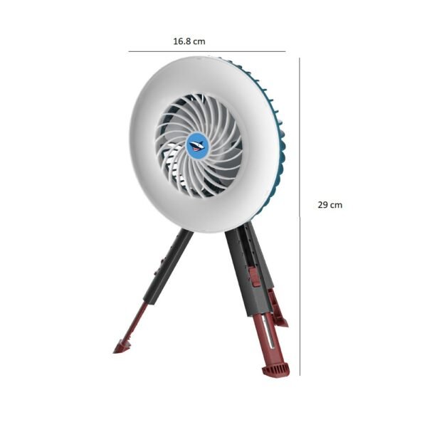 Portable Mini 2in1 Fan + LED Lamp, kipas portable yang bisa digunakan sebagai pencahayaan karena sudah dilengkapi dengan lampu. Mode pengisian daya bisa menggunakan sinar matahari dan charge. Anda bisa mendapatkan kipas 2in1 ini di Erjee Camping Store Bali.