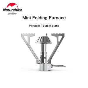 Mini folding camping stove Naturehike NH21RJ004 availabe with adaptor terbuat dari bahan stainless steel dan aluminium alloy dan dilengkapi dengan tas penyimpanan. Anda bisa mendapatkan kompor camping ini di Erjee Camping Store Bali, camping gear Bali.