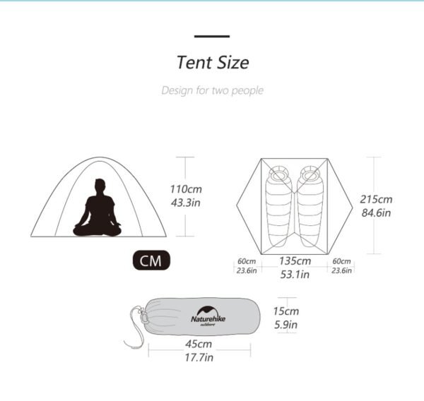 Tenda Star River Ultralight NH17T012-T Naturehike tersedia di warna hijau dan light grey. Tenda ini mempunyai kapasitas untuk dua orang dan telah dilengkapi dengan fitu anti-wind dan waterproof, selain itu tenda ini juga memiliki dua tiang dengan bentuk Y sehingga mudah dan cepat dalam memasang tenda. Anda dapat membeli tenda ini di Erjee Camping Store yang menyediakan pertalatan outdoor di Bali.