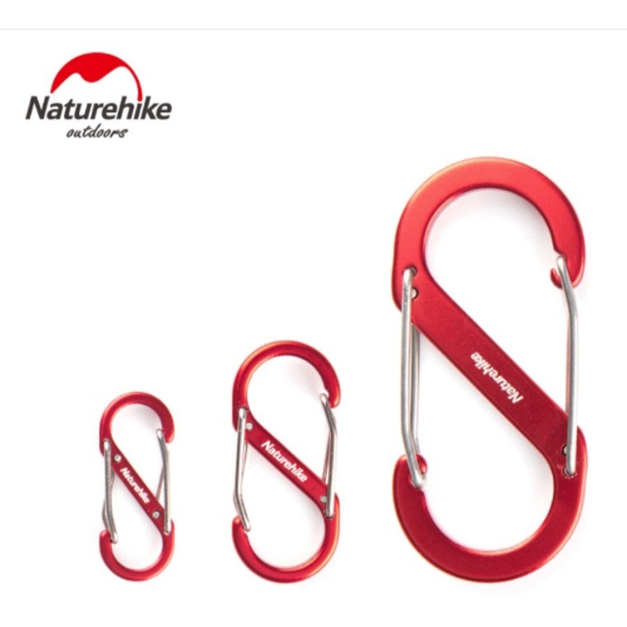 S type aluminium alloy hook Naturehike NH20GS004 mempunyai dua sisi gantungan yang ringan, anti karat, kuat dan tahan lama. Tidak disarankan untuk panjat tebing. Anda bisa mendapatkan produk ini di Erjee Camping Store Bali.