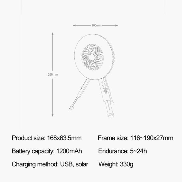 Portable Mini 2in1 Fan + LED Lamp, kipas portable yang bisa digunakan sebagai pencahayaan karena sudah dilengkapi dengan lampu. Mode pengisian daya bisa menggunakan sinar matahari dan charge. Anda bisa mendapatkan kipas 2in1 ini di Erjee Camping Store Bali.