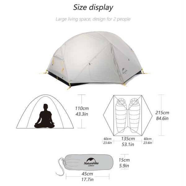 Tenda Mongar Ultralight NH17T007-M Naturehike tendapat dua variasi yaitu 20D dan 210T. Tenda ini mempunyai kapasitas dua hingg tiga orang dan sudah dilengkapi dengan fitur anti-snow, waterproof dan windproof. Bagi anda yang berdomisili Bali anda dapat mengunjungi langsung ke Erjee Camping Store sebagai toko yang menyediakan perlengkapan camping dan hiking terlengkap di Bali.