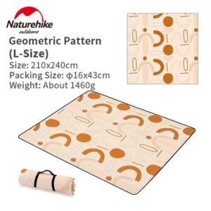 Printed picnic mat large art geometry Naturehike NH21FCD01 dapat digunakan sebagai selimut saat picnic, lembut dan nyaman di kulit. Portable dan mudah untuk dibawa kemana-mana. Anda bisa mendapatkan produk ini di Erjee Camping Store Bali.