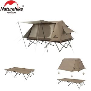 Automatic Roof Off Ground Tent CNH22ZP001 tersedia ukuran double dan single, tenda ini hanya ada di warna brown atau cokelat. Dibuat dengan desain yang ergonomic akan membuat anda merasa nyaman saat tidur. Ini merupakan rekomendasi tenda untuk traveling karena ringan, portable dan mudah untuk di pasang. Anda dapat membeli produk ini di Erjee Camping Store.