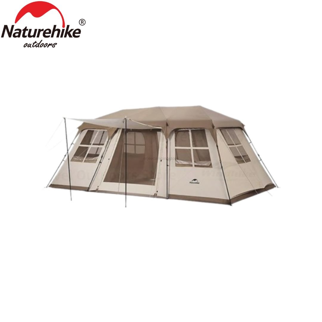 Automatic Tent Village 17 Naturehike anda bisa mendapatkannya di Erjee Camping Store yang menyediakan kebutuhan camping anda. Tenda Village 17 ini mempunyai kapasitas untuk lima hingga delapan orang dengan berat tenda 27kg sudah include dengan accesoriess dan storage bag. Tenda ini sudah waterproof dengan index PU300MM.