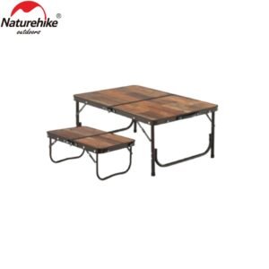 MDF outdoor folding table Naturehike NH20JJ028 sudah dilengkapi dengan tas penyimpanan sehingga mudah untuk dibawa kemana-mana dan saat di simpan tidak memakan banyak tempat. Kursi lipat ini bisa diatur untuk panjang pendek kaki meja. Anda bisa mendapatkan kursi ini di Erjee Camping Store, toko alat camping dan hiking terlengkap di Bali.