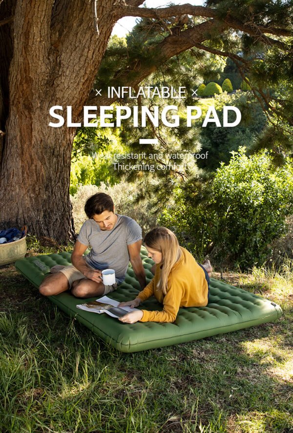 TPU thick double inflatable cushion Naturehike NH19QD010 dilengkapi dengan repair patch dan pouch, tersedia di warna abu-abu dan cokelat. Ketebalan matras 13cm sehingga nyaman saat digunakan. Anda bisa mendapatkan matras ini di Erjee Camping Store, menyediakan perlengkapan camping, hiking outdoor, camping gear Bali.