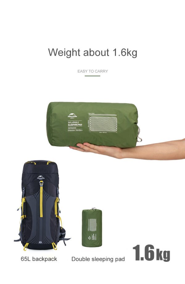 TPU thick double inflatable cushion Naturehike NH19QD010 dilengkapi dengan repair patch dan pouch, tersedia di warna abu-abu dan cokelat. Ketebalan matras 13cm sehingga nyaman saat digunakan. Anda bisa mendapatkan matras ini di Erjee Camping Store, menyediakan perlengkapan camping, hiking outdoor, camping gear Bali.