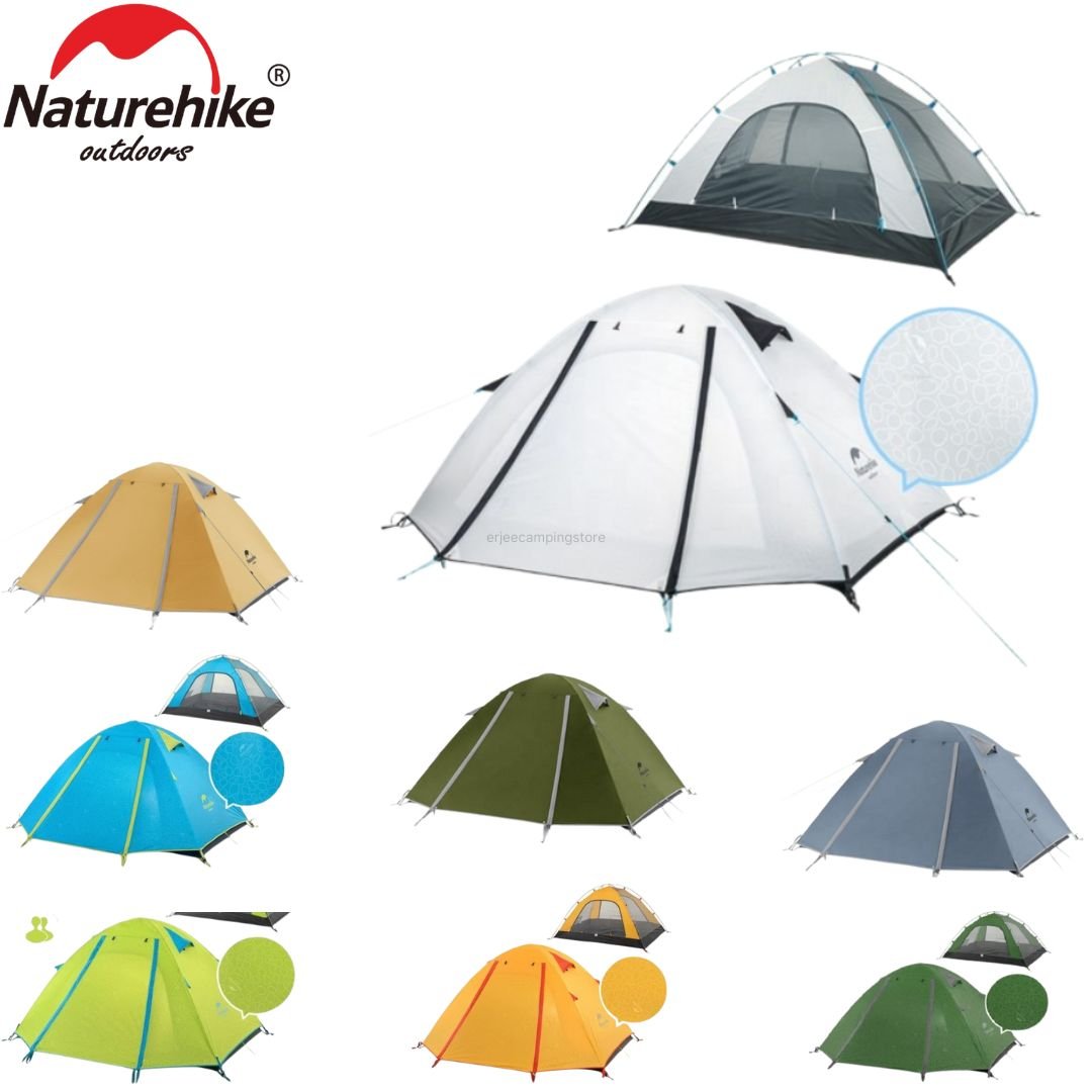 P-Series Aluminium Pole Tent with New Material Naturehike ini mempunyai kapasitas untuk dua orang dan tersedia di banyak varian warna. Sudah dilengkapi dengan fitur waterproof, windproof, ringan dan mudah untuk di install serta tersedia satu jendela sehingga tenda mempunyai sirkulasi udara yang bagus. Tenda ini dapat digunakan untuk hiking, camping maupun shelter saat tracking. Anda bisa mendapatkan tenda ini di Erjee Camping Store yang merupakan Camping Gear Bali.