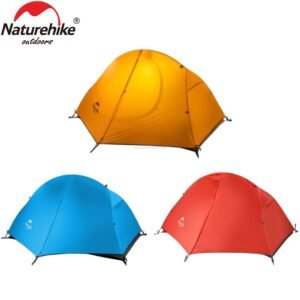 Single tent Naturehike NH18A095-D ini tersedia di warna blue, orange, and red dan ada di varian 210T dan 20D. Tenda sudah dilengkapi dengan fitur anti-wind dan waterproof, selain itu tenda ini ringan, kuat dan tidak mudah sobek. Anda bisa mendapatkan tenda ini di Erjee Camping Store toko alat camping di Bali.