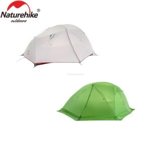 Tenda Star River Ultralight NH17T012-T Naturehike tersedia di warna hijau dan light grey. Tenda ini mempunyai kapasitas untuk dua orang dan telah dilengkapi dengan fitu anti-wind dan waterproof, selain itu tenda ini juga memiliki dua tiang dengan bentuk Y sehingga mudah dan cepat dalam memasang tenda. Anda dapat membeli tenda ini di Erjee Camping Store yang menyediakan pertalatan outdoor di Bali.