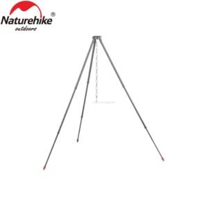 Adjustable Cooking Tripod Naturehike NH19CJ004 cocok digunakan saat camping, mudah disimpan dan dibawa serta dapat menapong beban hingga 20kg. Anda bisa mendapatkan pot tripod ini di Erjee Camping Store, camping gear Bali.