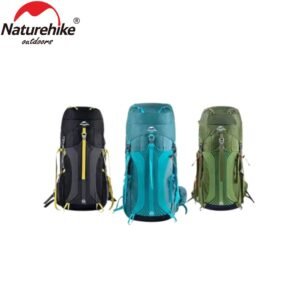 Carrier hiking backpack 55L/65L Naturehike terbuat dari bahan nylon. Keril gunung dapat diatur panjang pendek sesuai tinggi badan. Anda bisa mendapatkan tas gunung ini di Erjee Camping Store, toko alat camping di Bali.