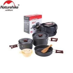 Cooking set camping cookware piknic 2-3 person Naturehike NH15T203-G anti lengket, tahan lama, serta bisa disusun hingga ke ukuran yang compact agar mudah disimpan dan mudah dibawa kemana-mana. Cookware ini bisa digunakan untuk dua hingga tiga orang. Anda bisa mendapatkan produk ini di Erjee Camping Store Bali.