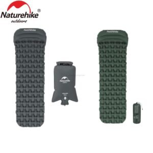 FC-12 single sleeping pad with pillow Naturehike NH19Z012-P terbuat dari bahan nylon dan TPU coating sehingga matras waterproof dan anti air, double layer dan dibuat dengan desain rhombic trachea membuat sirkulasi udara yang bagus sehingga anda nyaman saat tidur. Anda bisa mendapatkan MATRAS FC-12 di Erjee Camping Store Bali.