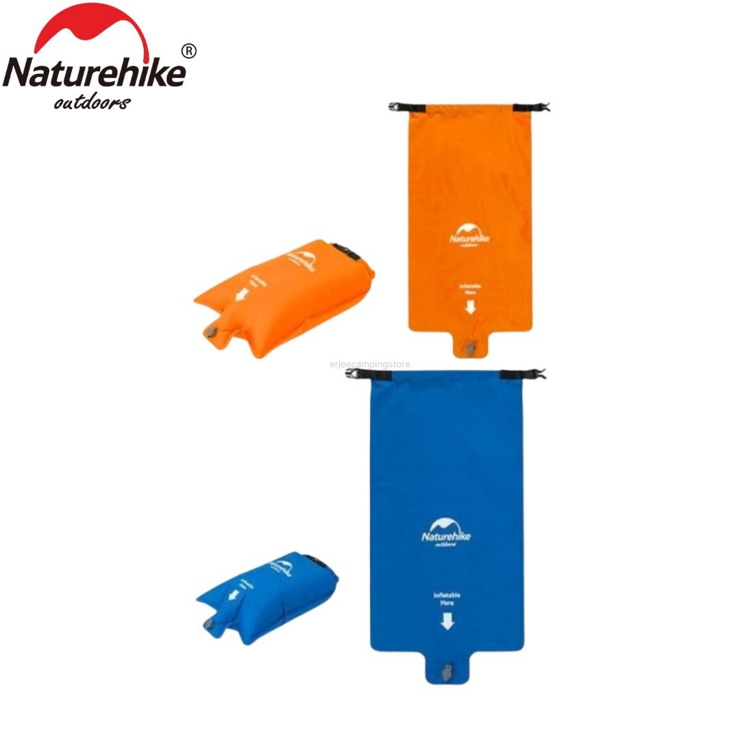 Inflatable Bag Naturehike NH19Q033 terbuat dari bahan nylon TPU dan TPU (nozzle) dapat digunakan sebagai pompa matras dan dapat digunakan sebagai dry bag sehingga barang-barang anda aman dari air. Anda bisa mendapatkan inflatable bag ini di toko alat camping Bali Erjee Camping Store.