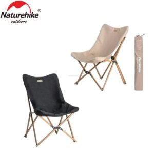 Naturehike kursi lipat MW01 tersedia di warna hitam dan khaki. Bahan aluminium alloy ini ringan, kuat, tahan lama serta anti karat. Kursi ini dapat menopang berat hingga 120kg. Bagi anda yang berdomisili di Bali ke toko atau di online shop Erjee Camping Store.