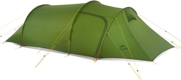 Tenda opalus 3 orang Naturehike terbuat dari bahan nylon yang anti air, terdapat dua jendela ventilasi dan pouch di samping tenda. Tenda oplaus dapat digunakan untuk 2-3 orang. Anda bisa mendapatkan tenda opalus di Erjee Camping Store, toko alat camping, hiking, dan outdoor.