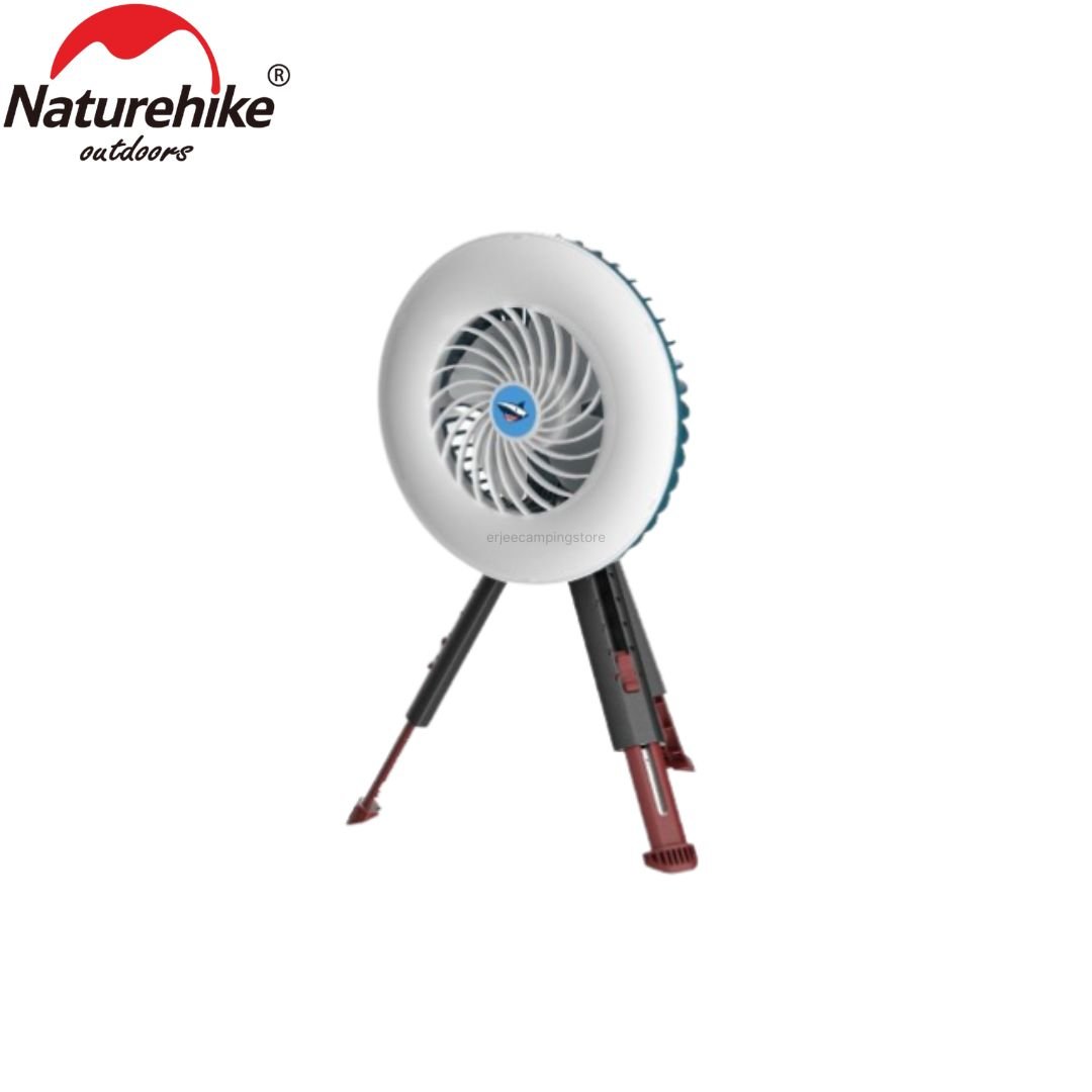 Portable Mini 2in1 Fan + LED Lamp, kipas portable yang bisa digunakan sebagai pencahayaan karena sudah dilengkapi dengan lampu. Mode pengisian daya bisa menggunakan sinar matahari dan charge. Anda bisa mendapatkan kipas 2in1 ini di Erjee Camping Store Bali.