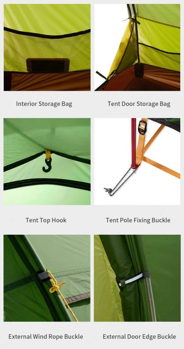 Tenda opalus 3 orang Naturehike terbuat dari bahan nylon yang anti air, terdapat dua jendela ventilasi dan pouch di samping tenda. Tenda oplaus dapat digunakan untuk 2-3 orang. Anda bisa mendapatkan tenda opalus di Erjee Camping Store, toko alat camping, hiking, dan outdoor.