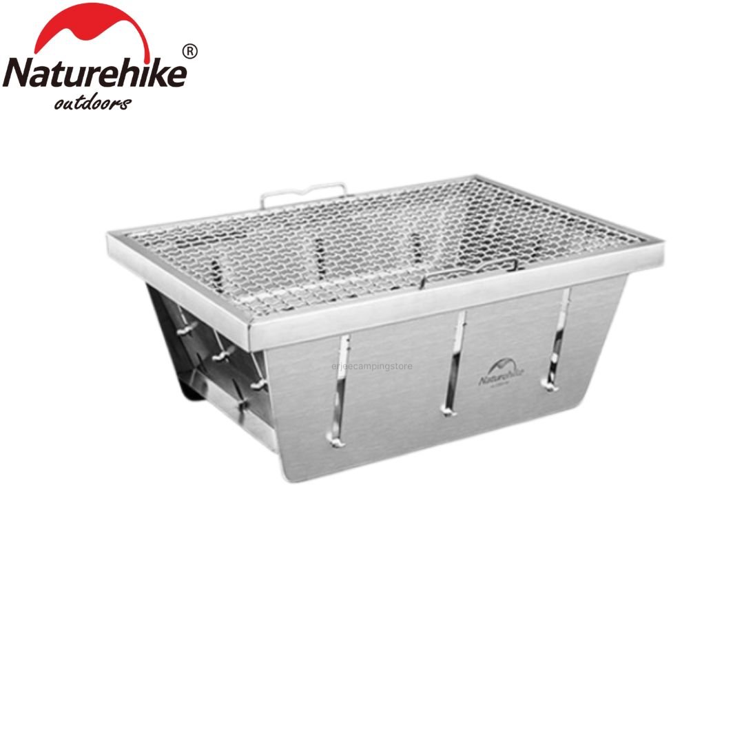 Stainless steel folding bbq grill Naturehike NH20CJ006 mempunyai kapasitas yang besar dan dapat dilipat sehingga mudah untuk disimpan dan dibawa. BBQ grill ini cocok untuk kegiatan bbq family dan sudah dilengkapi dengan tas penyimpanan. Anda bisa mendapatkan bbq grill ini di Erjee Camping Store Bali.